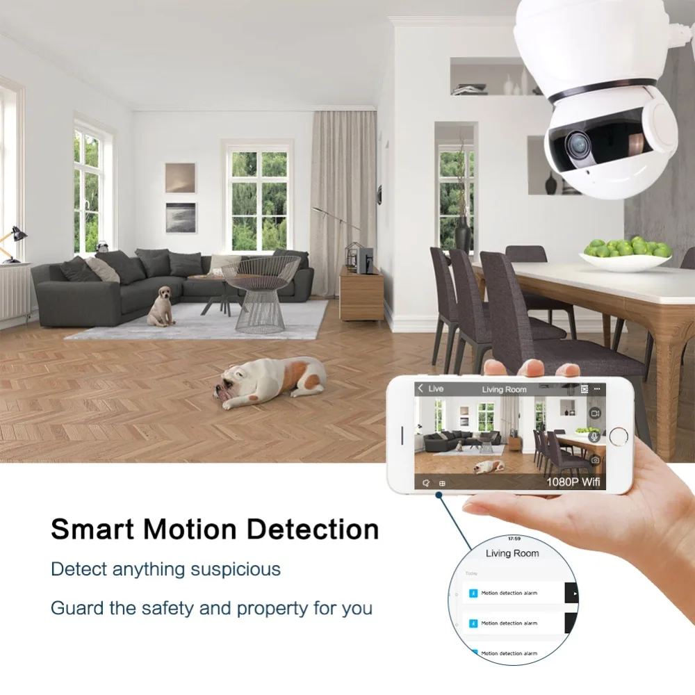 Graneywell камера видеонаблюдения Wi-Fi IP Камера 1080 P Smart Ночное Видение 4 места в 1 hidden camera