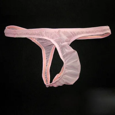 Мужские трусы джоки из лайкры розовые прозрачные стринги дышащее Удобное Мягкое