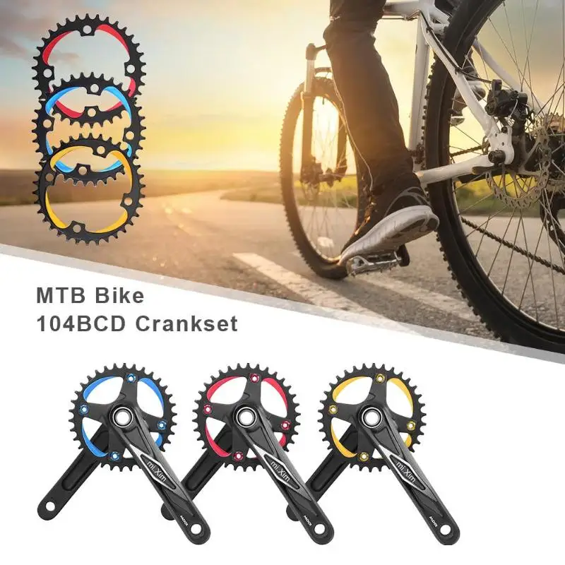 Велосипедная Звездочка ведущая звездочка велосипеда MTB велосипед круг коленчатый набор одной пластины велосипед аксессуары детали для езды на велосипеде