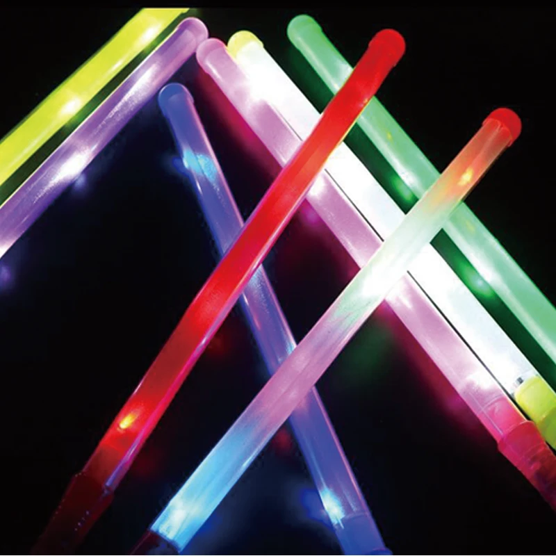 party decor LED Stick Colorful Flashing Batons 48cm Red Green Blue Light-Up Festival Party Decoration Concert Prop Bar | Дом и сад