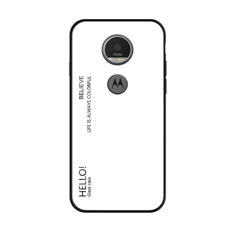 Модный прозрачный цветной чехол из закаленного стекла для Motorola Moto G6 Play, силиконовый чехол для Motorola Moto G6 Play, чехлы для телефонов