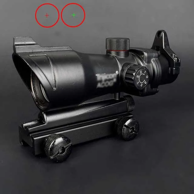 ACOG 1X32 красный точечный прицел Оптический Прицел ACOG красный точечный прицел охотничьи прицелы с 20 мм Рельсом для страйкбола пистолет