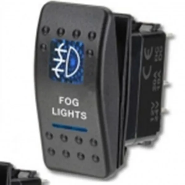 Fog Light 1PC 12/24 Вт водостойкый Led светодиодный автомобильный переключатель с формой лодки освещения грузового автомобиля тумблер бар стиль синий тумблер рокер заднего выключатель света - Цвет: Fog Light