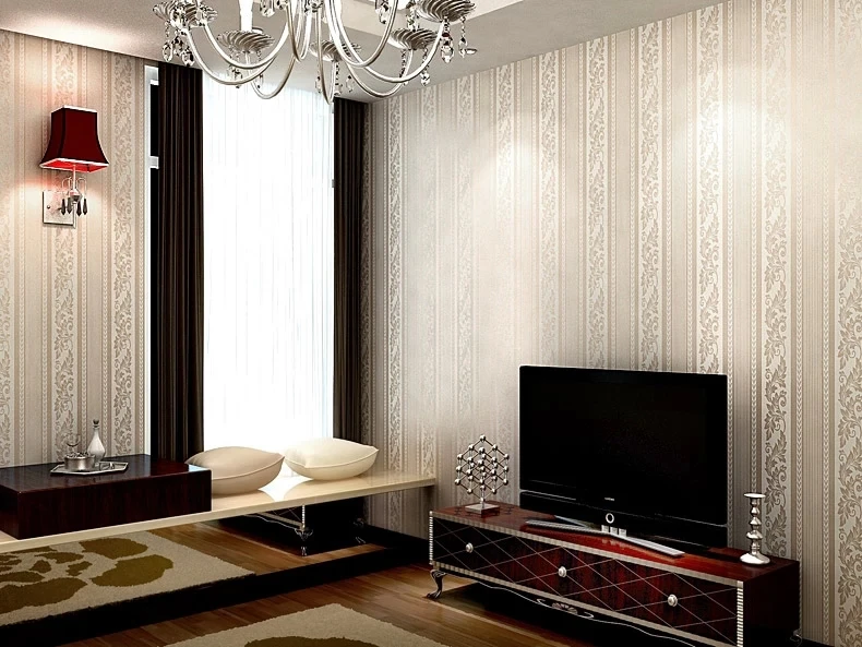 

Bedroom Wallpaper Christmas Home decorates Stripe Style Wallpaper yellow gray black pink Color Stripe Wallpaper Wall Paper Roll