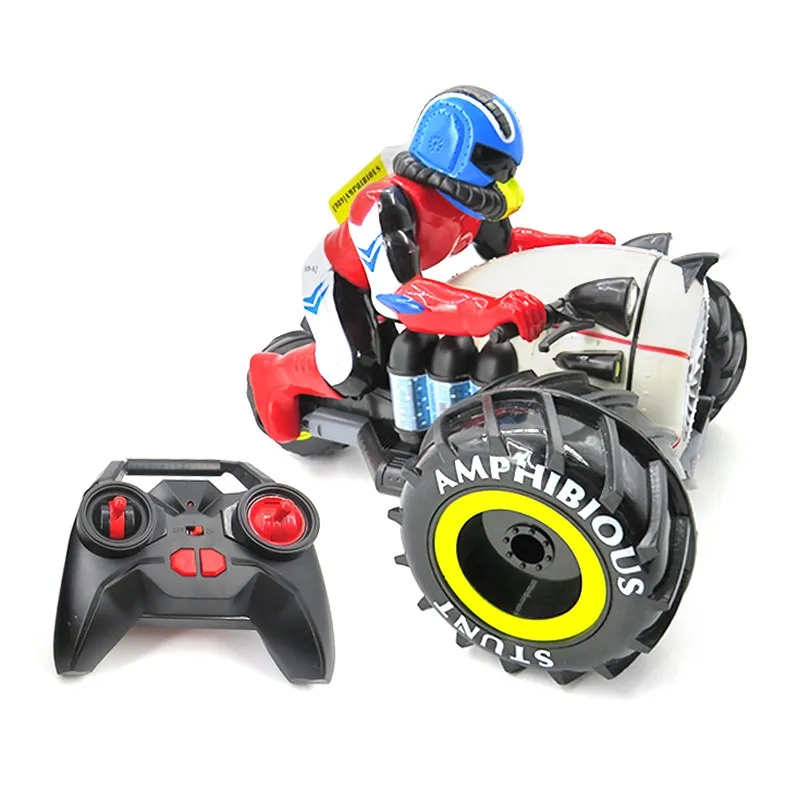 Flytec 989 333 2 4G амфибия три колеса привод трюк RC автомобиль Лодка игрушки со