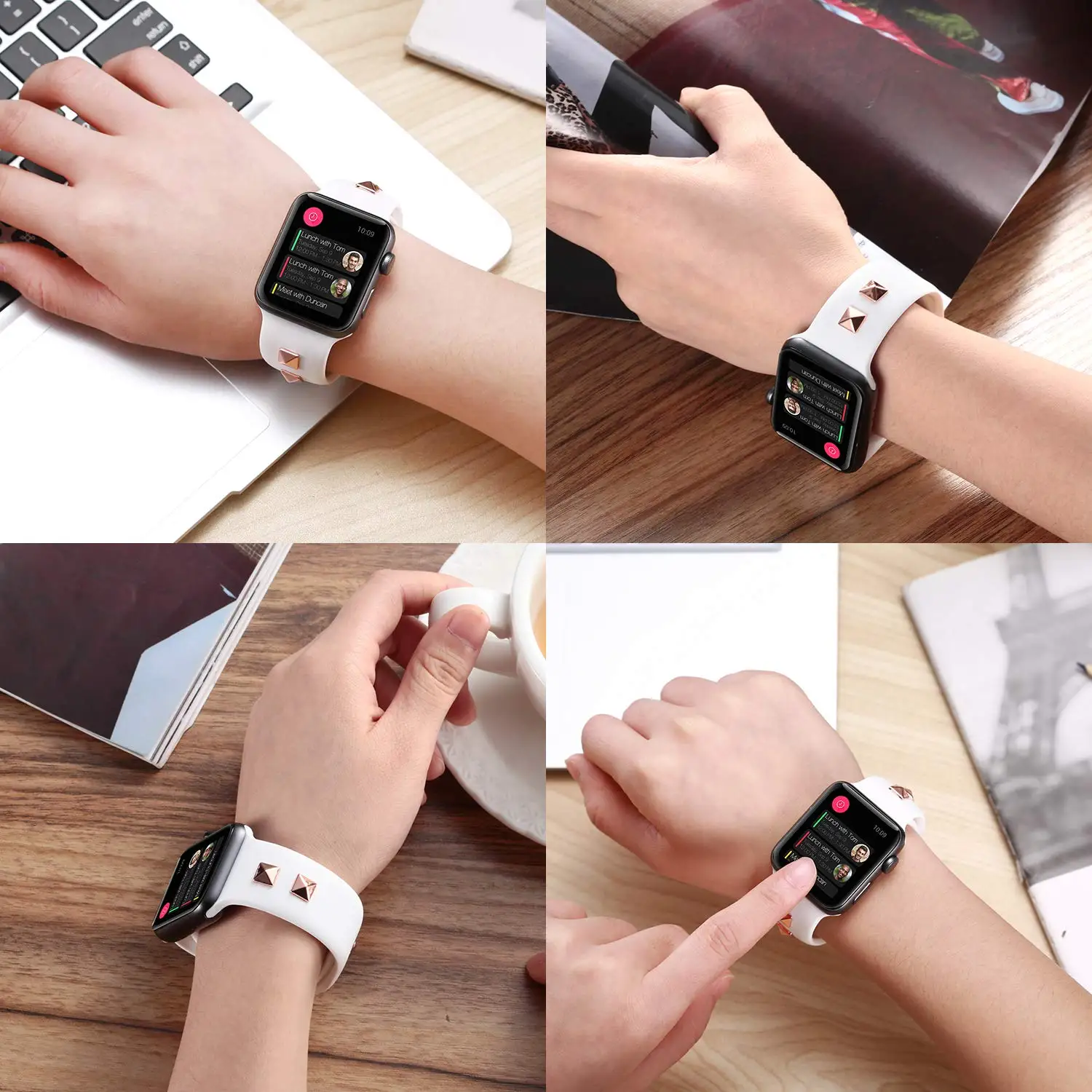 JANSIN ремешок для спортивных часов для Apple Watch 38 мм 42 мм 44 мм 40 мм мягкий силиконовый сменный Браслет для ремешки для часов iwatch серии 4/3/2/1