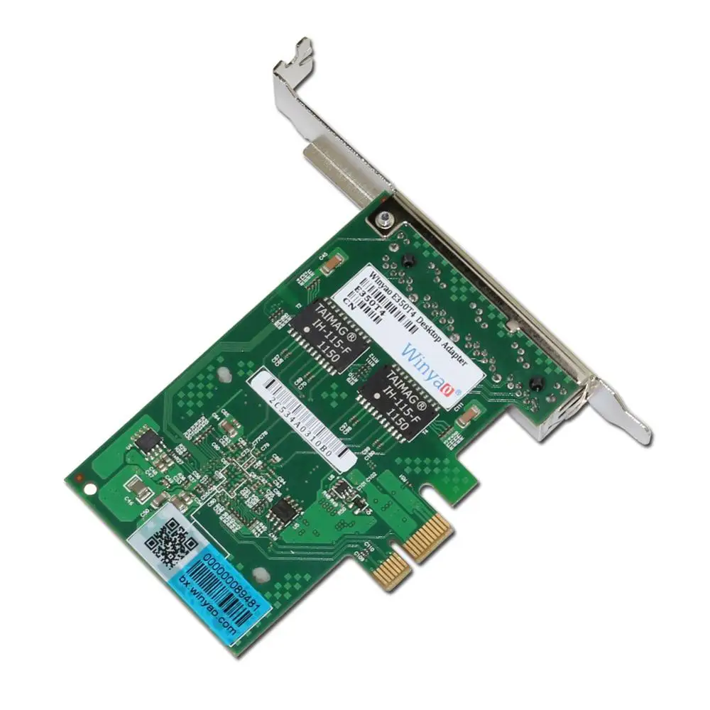 Winyao E350T4 PCI-E X1 четырехъядерный порт 10/100/1000 Мбит/с гигабитная Ethernet Сетевая карта