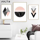 NDITB геометрический минималистичный настенный художественный холст плакаты и принты Современная Абстрактная живопись Настенная картина для украшения гостиной