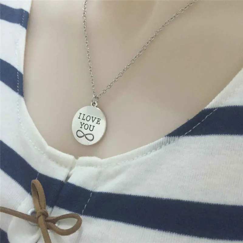 Новинка 2017 года Романтический я тебя люблю любителей буквы кулон Цепочки и