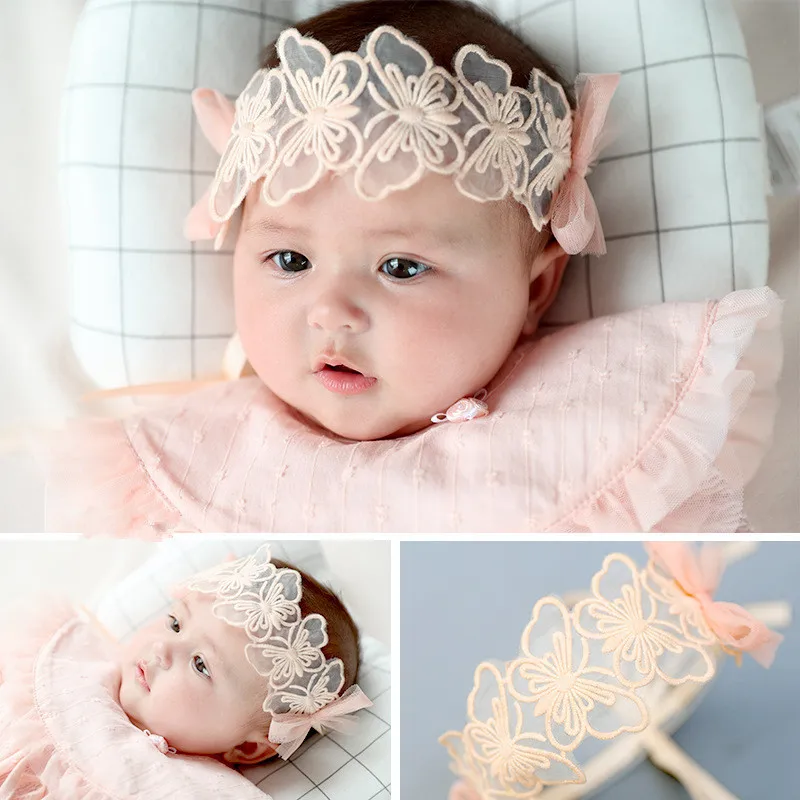 Handmade Lace Butterfly Headbands Hair Band For Newborn Baby Children Girls Accessories Headwraps | Детская одежда и обувь