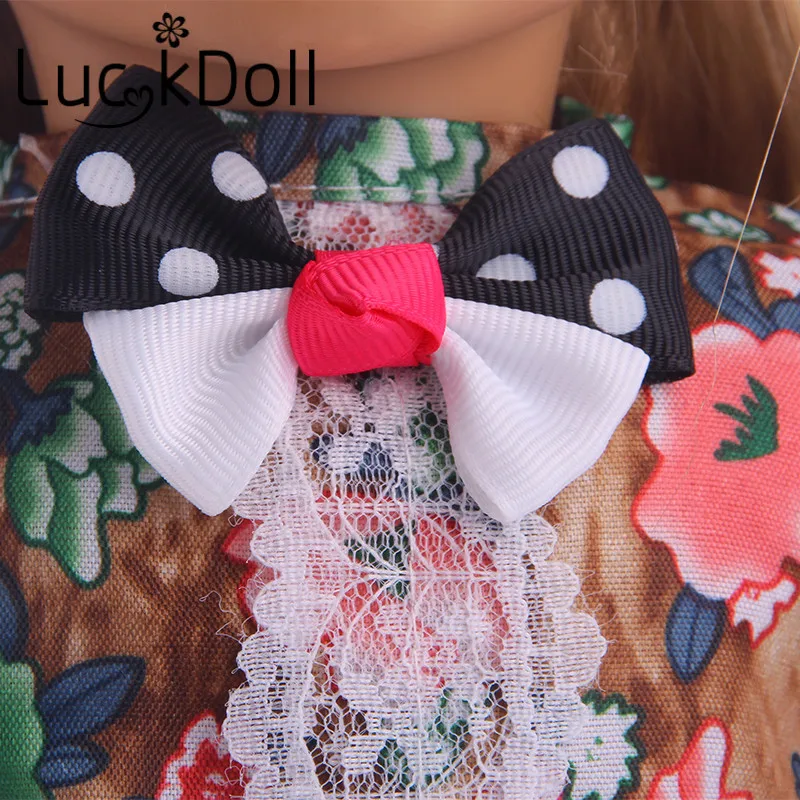 LUCKDOLL кружевное платье с оборками в английском стиле 18 дюймов американский размер