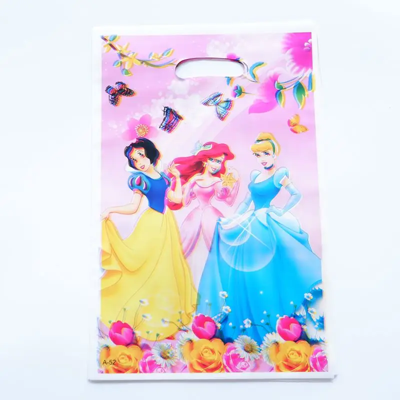 Princess 10 шт. цветные подарочные сумочки Русалочка, вечерние сумочки Русалочка, подарки для детей на день рождения, подарочная сумочка Русалочка, коробки для конфет - Цвет: Princess