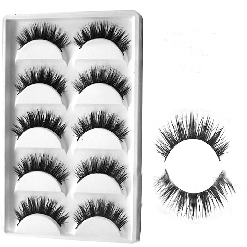 Искусственные ресницы Learnever 5 пар накладные ручной работы перекрещивающиеся