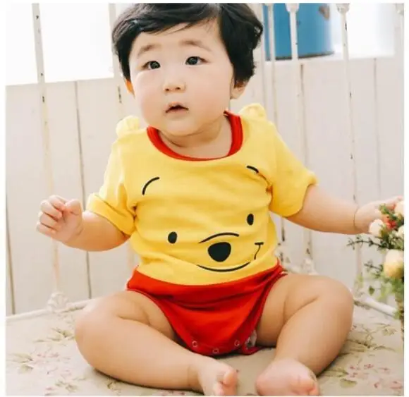 Детские хлопковые комбинезоны с короткими рукавами и рисунком Ropa Bebe 3 вида цветов