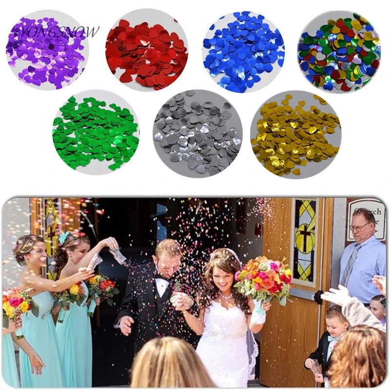 500 шт. конфетти с блестящими сердечками|confetti for wedding|confetti heartconfetti 50 |