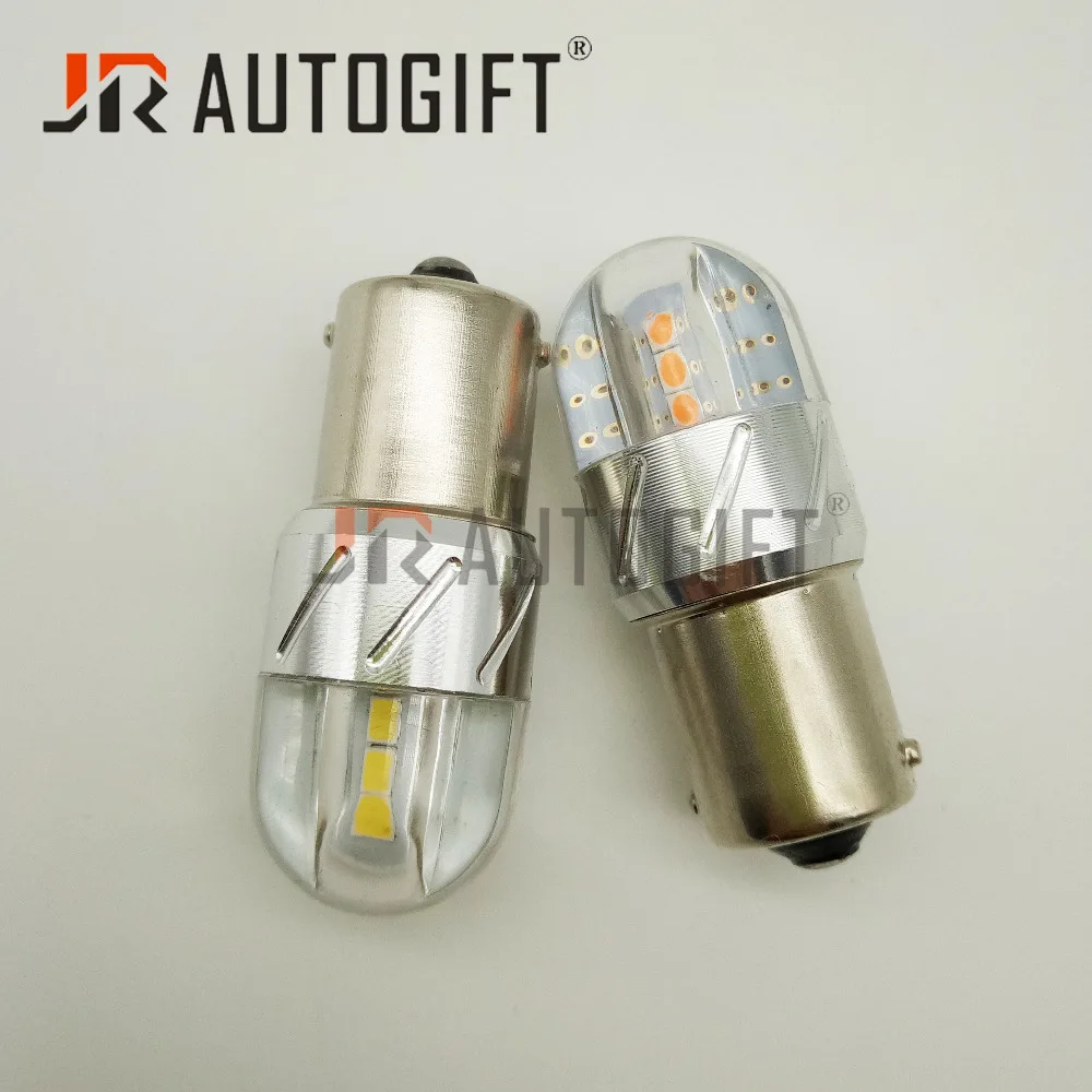 10x T20 7440 7443 LED W21W 1156 S25 6SMD 3030 чипы 1157 Белый Красный Желтый стоп-сигнал индикатор