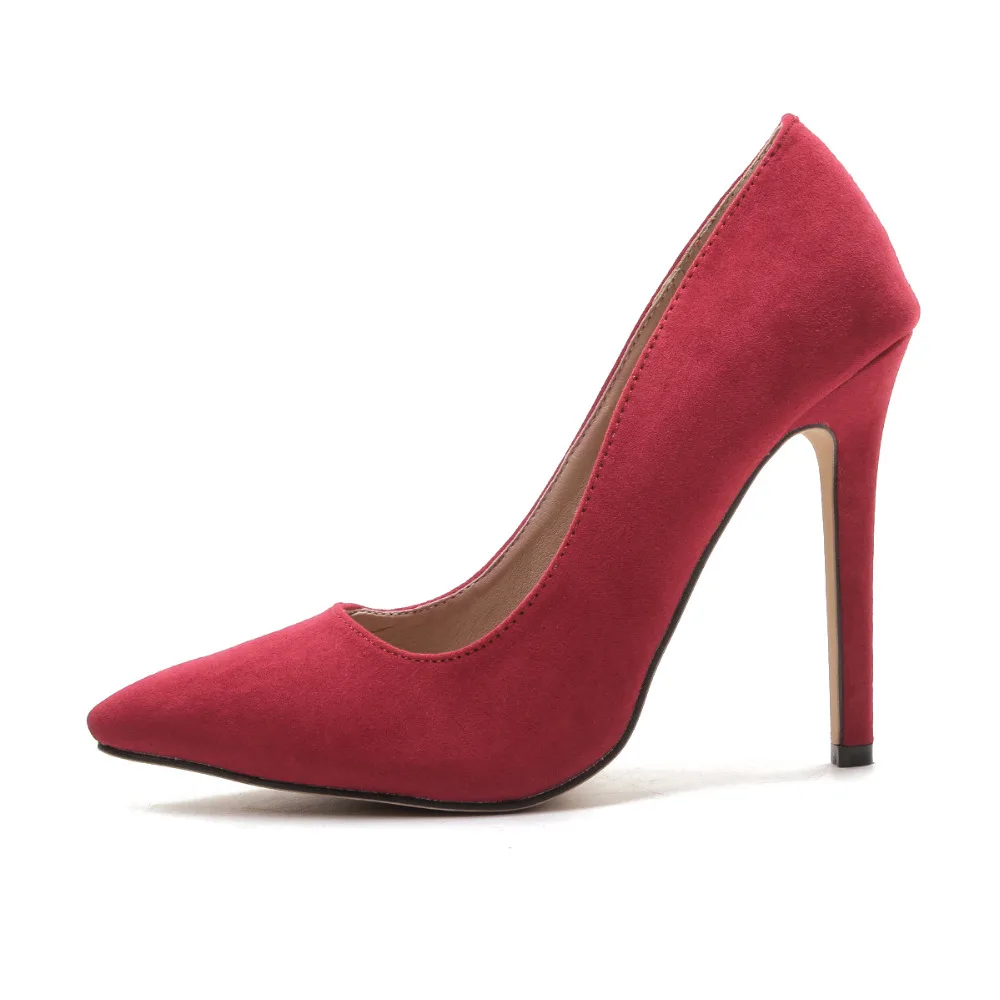 Zapatos Mujer Женские туфли-лодочки 2016 год замшевые туфли без шнурков с остроконечным