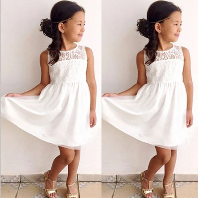 Летнее Детское формальное платье с цветочным принтом для маленьких девочек