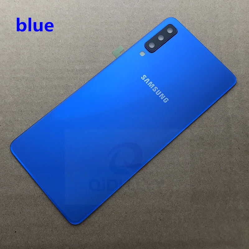 Для SAMSUNG Galaxy A7 A750F SM-A750 Задняя стеклянная крышка батарейного отсека задняя дверь корпус чехол для SAMSUNG A7 Задняя стеклянная крышка