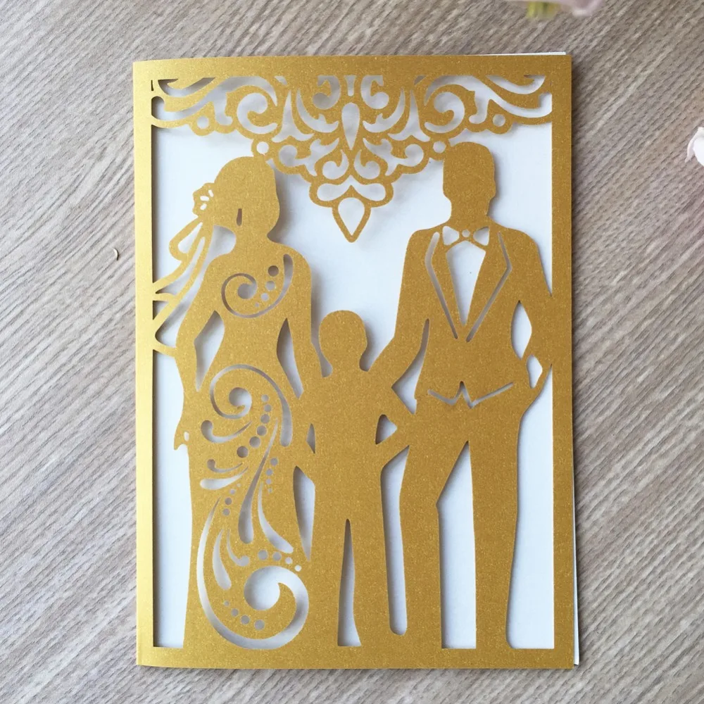 

20pcs/lot Hollow Laser Cut Love Family Wedding Marriage Anniversal Invitation Card Birthday Party Dinner Invitation Cards