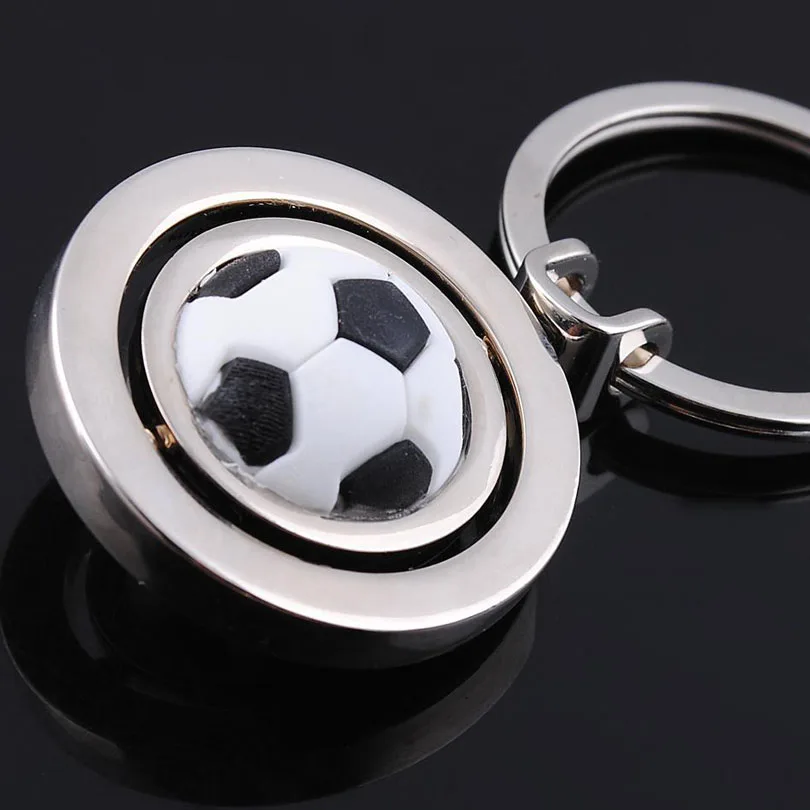 1 шт. 3D Вращающийся брелок для ключей с шариком спортивный футбольным мячом