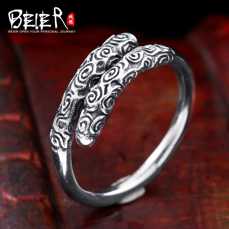 Байер новый магазин стерлингового серебра Золотой дубинка кольцо для мужчин