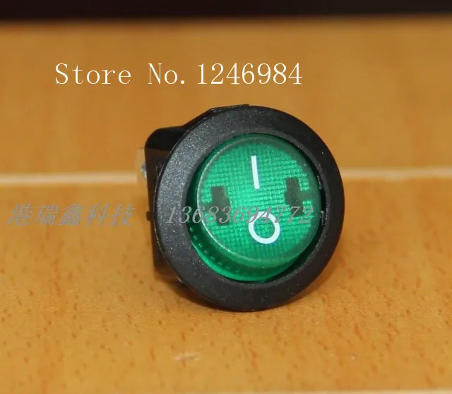 [SA] M20.5 выключатель питания RLEIL рокер круглый Кулисный переключатель AC 220 В зеленый