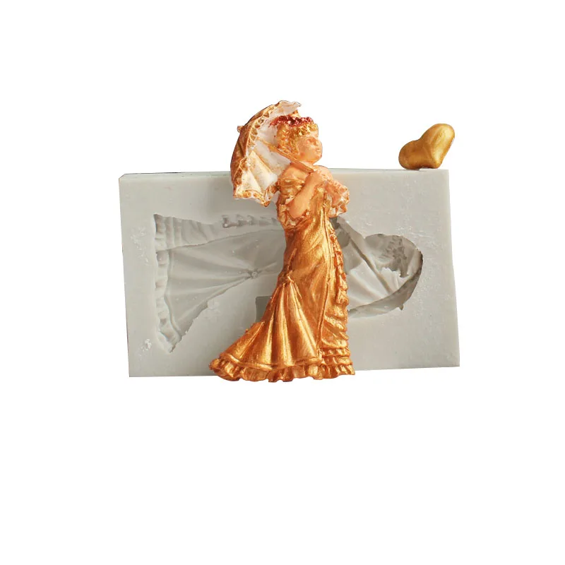 

Lady Umbrella Silicone Mold Sugarcraft Fudge Cake Decoration Tool Silicone Chocolate Syrup Accessories