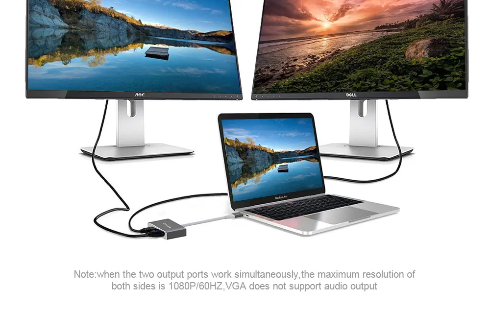 QGeeM USB C адаптер HDMI VGA Тип usb с разъемами типа c и HDMI 4 K мужчин и женщин для MacBook Pro ChromeBook huawei P20 galaxy S9 USB C на HDMI