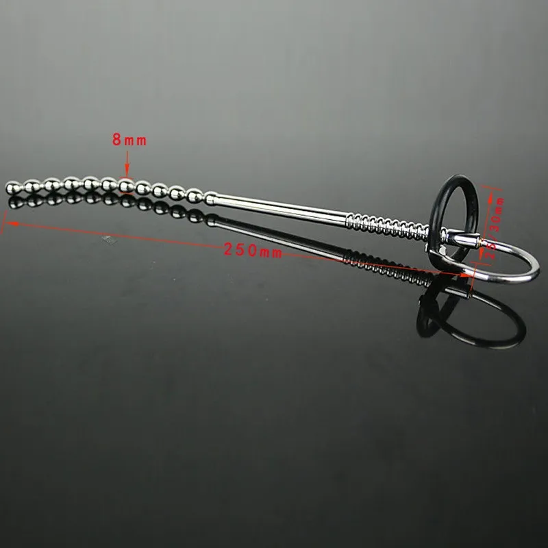 Нержавеющая сталь пенис уретральный длинный бисер радость палка обучение