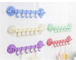 1 шт. регулируемая стойка с крючками на двойных присосках полотенце для чашек, подвесные полки, держатель с крючком, присоска с замком, для кухни, ванной ок 0925