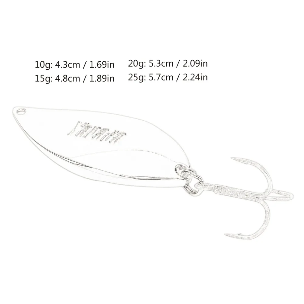 

Spoon Lure 10g 15g 20g 25g Zinc Alloy Fishing Lures Bait Hard Sequin Paillette Isca Artificial with Treble Hook