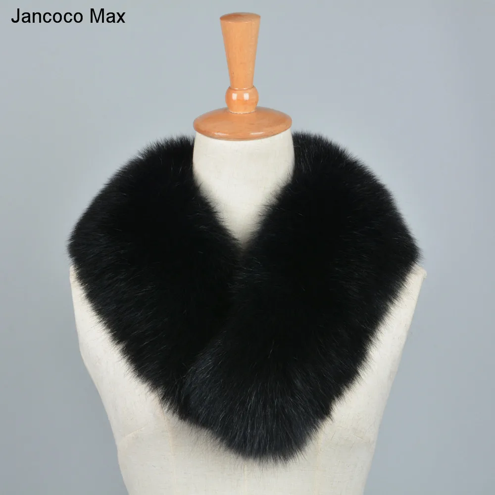 Jancoco Max* натуральный Лисий мех большой воротник шарф женский модный стиль магнит шали осень зима воротники S7205