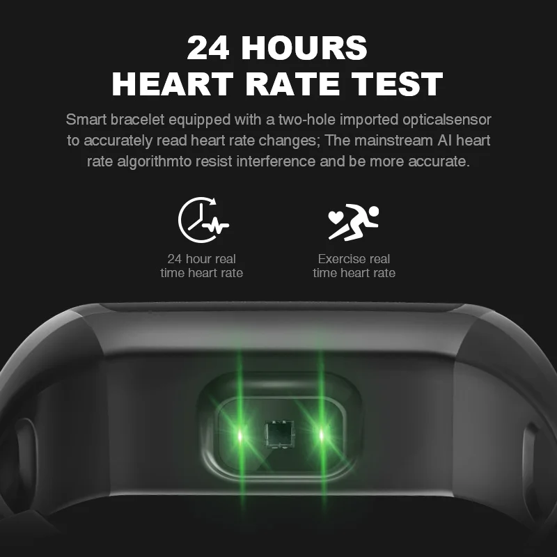 V1 цветной экран Смарт-браслет трекер сердечного ритма фитнес водонепроницаемый