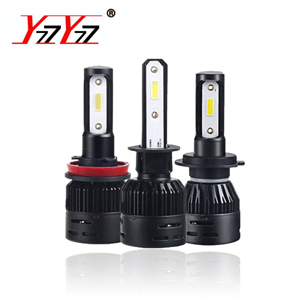Мини H7 светодиодный H4 автомобилей головной светильник лампы 72 Вт Hi/короче