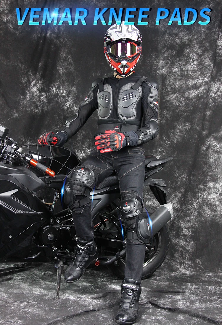 Vemar Professional Moto rcycle защита колена Мотокросс протектор наколенники охранников с ползунок Motosiklet Dizlik Joelheira