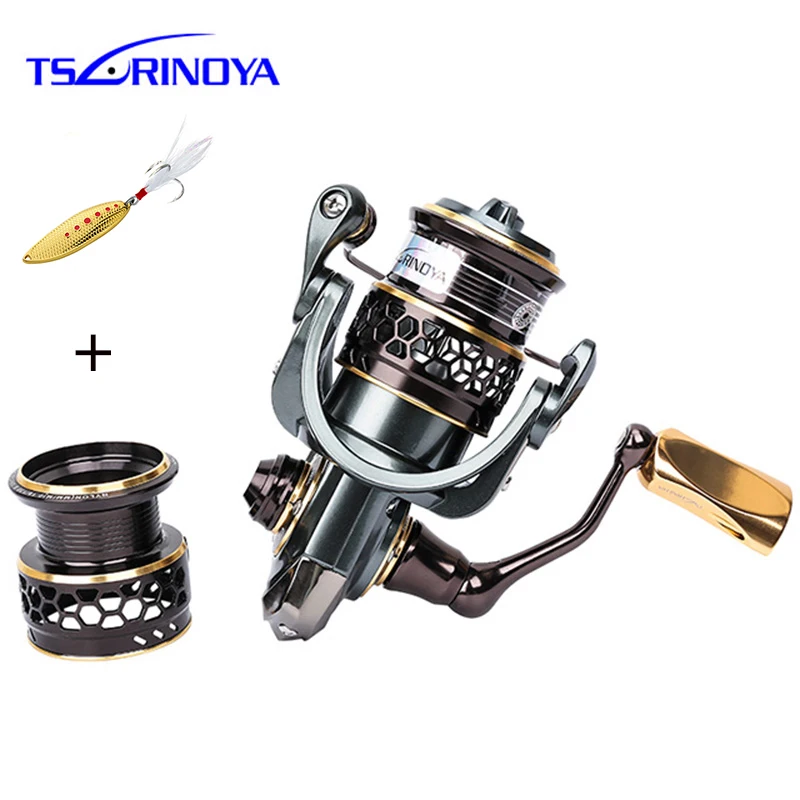 TSURINOYA Jaguar 1000 2000 9+ 1BB Рыбалка Катушка Удочка на карпа кальмар морской металлической ручкой 2 катушки спиннингом Pesca