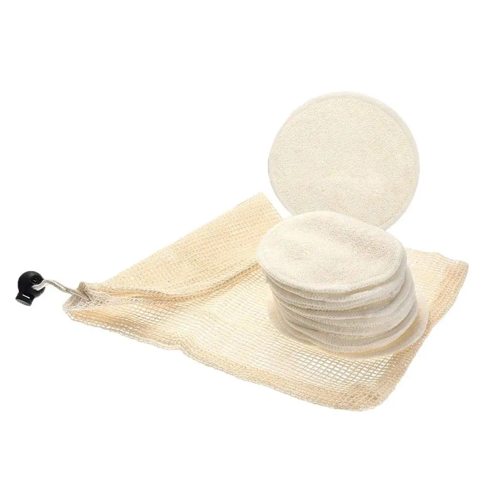 

12Pcs/Set Reusable Washable Round Bamboo Cotton Cloth Facial Makeup Remover Puff Pads with Mesh Bag Clean Facial Skin Care