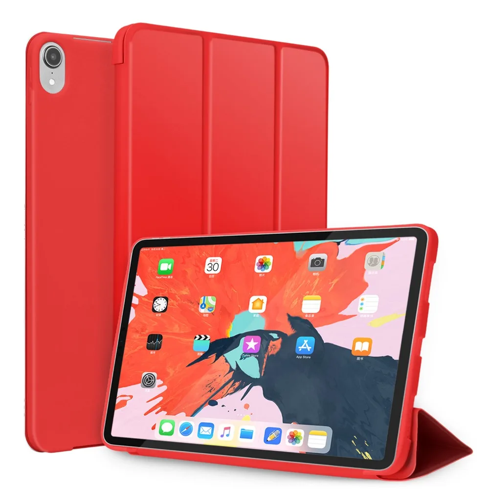 For Apple iPad Pro 11 Smart Cover PU Leather + Soft Back Stand Magnetic Auto Wake/Sleep Tablet Silicon Case | Компьютеры и офис