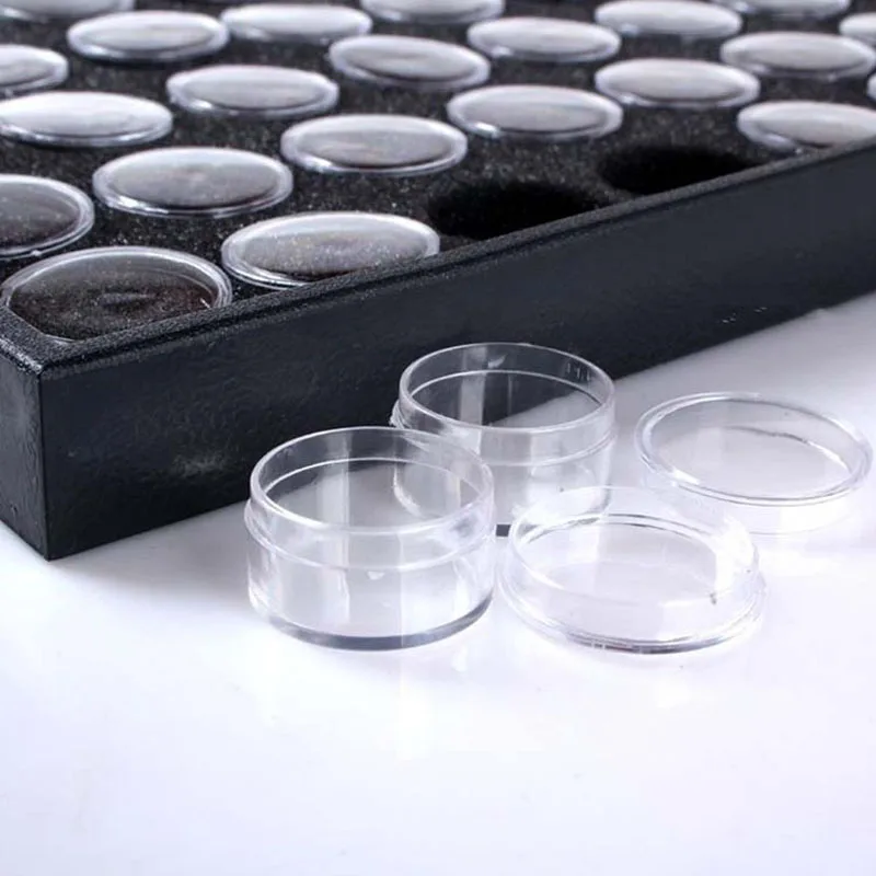 25 горшков полированный ноготь хранилище коробочкой дизайн ногтей пустая бутылка