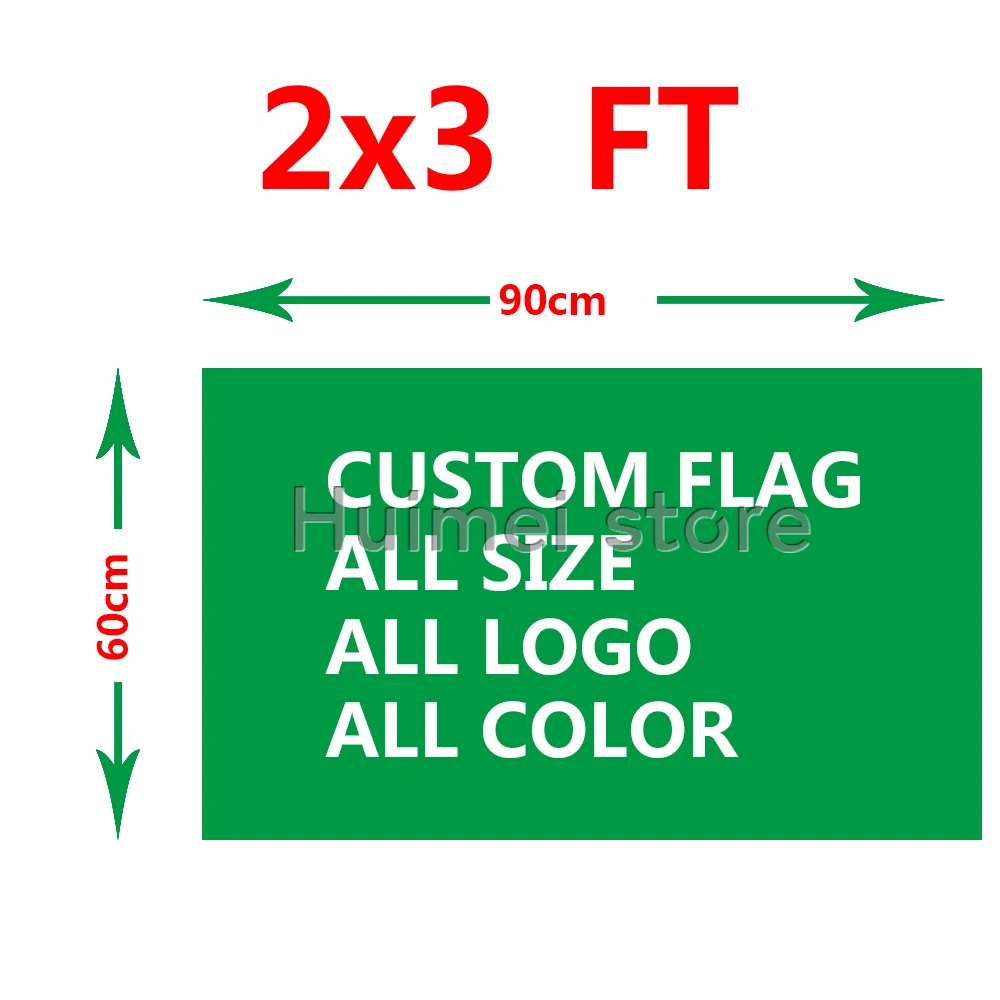 

Custom gift flag 60X90cm (2x3FT) 100D Polyester we design any logo any color home decoration Custom flag banner