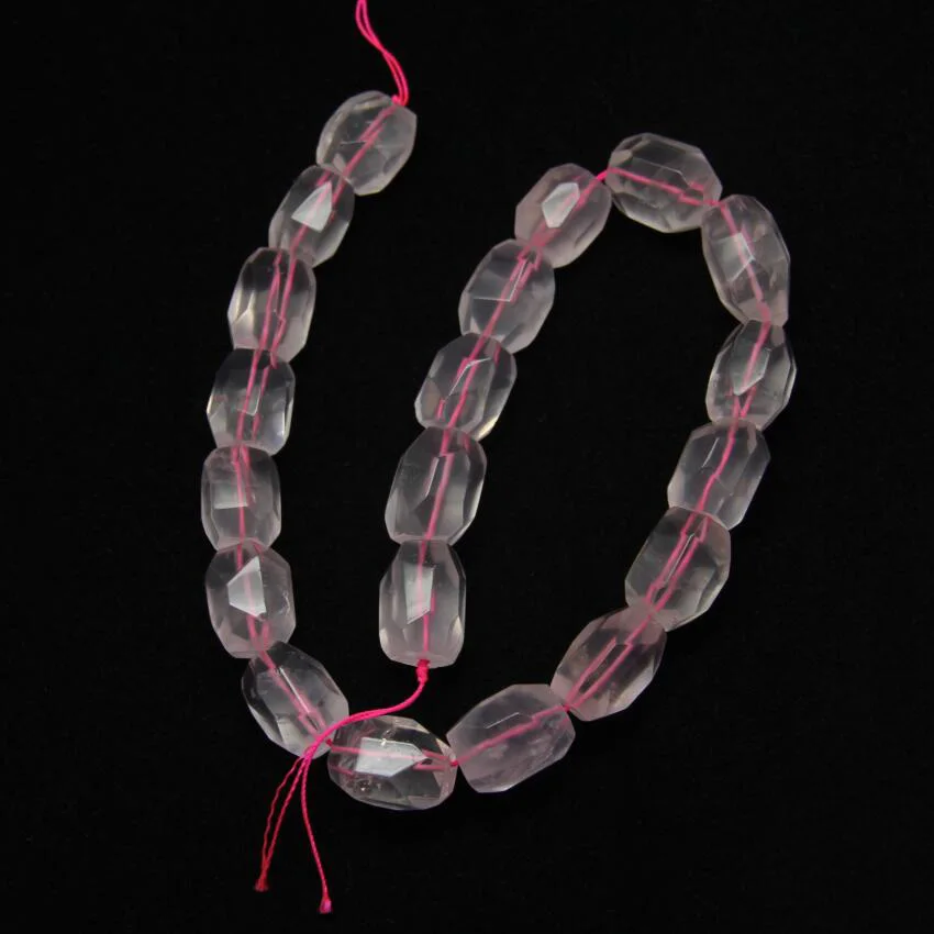 Прибл. 20 шт прядь розовый кварц центр просверленные граненые самородки бусины