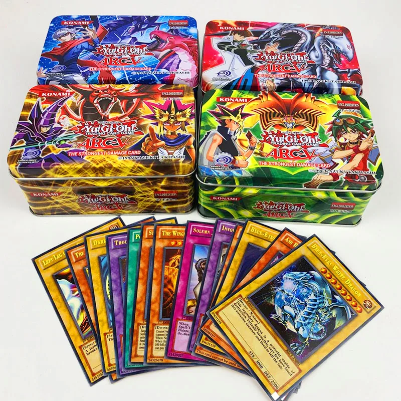 45 шт./компл. Yu Gi Oh игровые карты Классическая игра юджиох английские карточки картонные коллекционные карты с флэш-картой и металлической жестяной коробкой игрушки