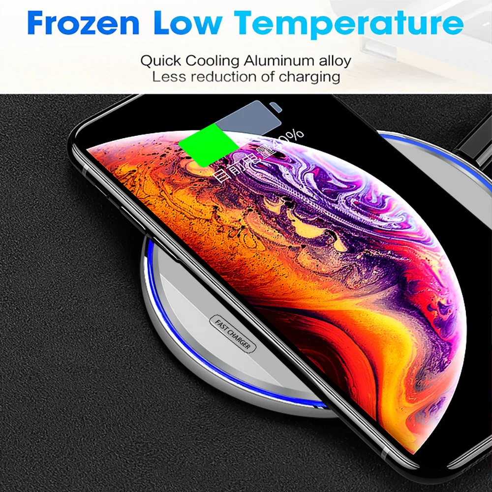 Беспроводное зарядное устройство FDGAO 15 Вт для iPhone 11 X XR XS 8 Samsung S10 S9 Huawei P30 Pro Xiaomi Mi 9
