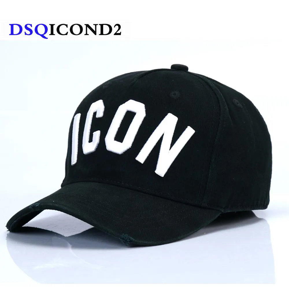 DSQICOND2 Brand DSQ Casquette Hats Solid Pattern Hats Letters ICON Casquette Dad Hip Hop Baseball Cap Snapback Cap for Man Woman