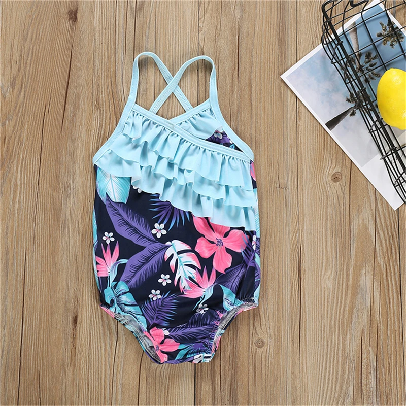 

Girls Swimwear Floral Bathing Suit Summer Ruffle Swimsuit Costume Children Swimwear Kids Swimsuit Girls Beachwear Swim Suits