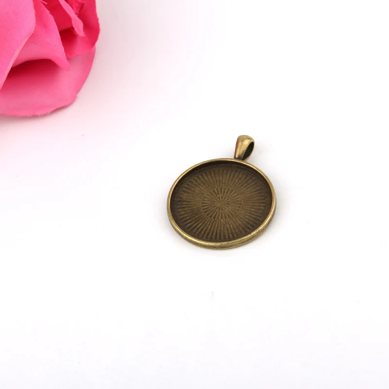 5 шт./лот стеклянный кабошон Размером 25 мм ожерелье с камеей подвески круглая