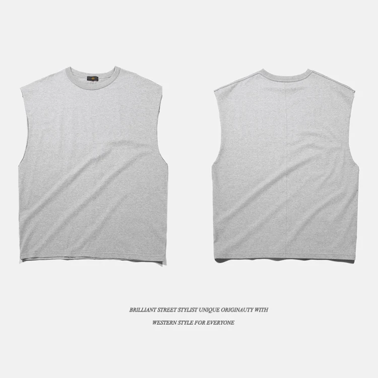 QoolXCWear High Street Жилет негабаритных майка для мужчин хип хоп без рукавов забавные Свободные Стиль Футболка