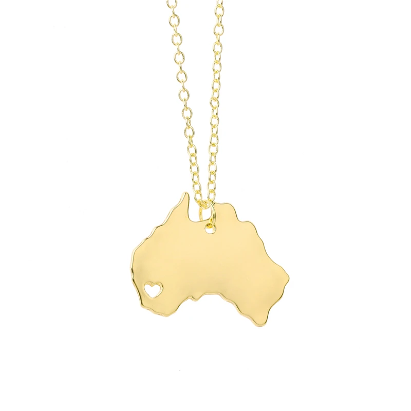Ожерелье с изображением карты I Heart ожерелье австралийской ювелирное изделие