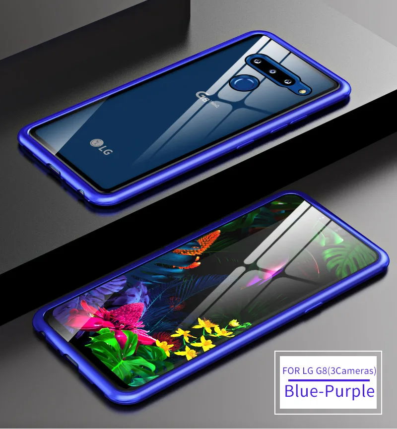 Чехол для LG G8 ThinQ Чехол класса люкс задней панели из закаленного стекла и алюминия металлический бампер чехол для LG G8 ThinQ 2 3 задних Камера с полной защитой от ударов